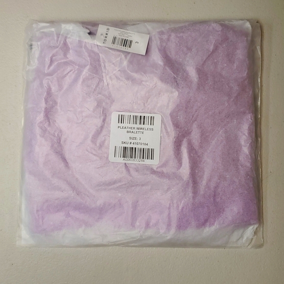 ❤️NWT VINTAGE TORRID BRA - FAUX VEGAN LEATHER / PLEATHER WIRELESS BRALETTE PLUS - Picture 3 of 14